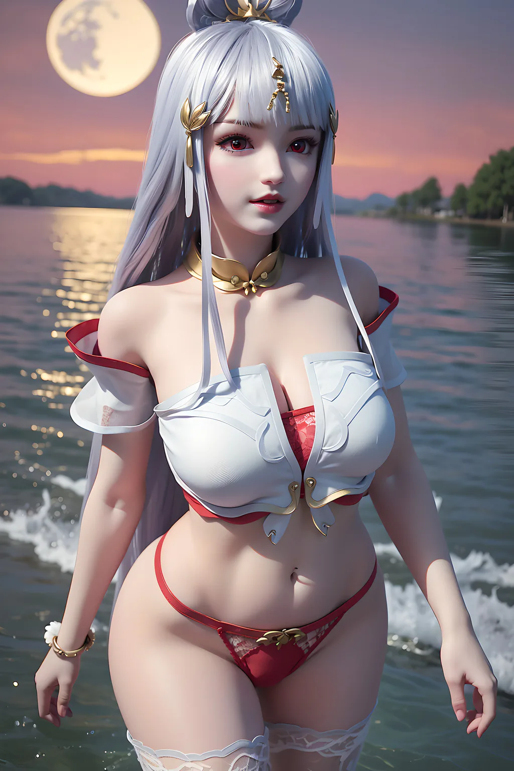 图片[3]-AI绘画 974 完美世界-太阴玉兔[59P]-草丛看图