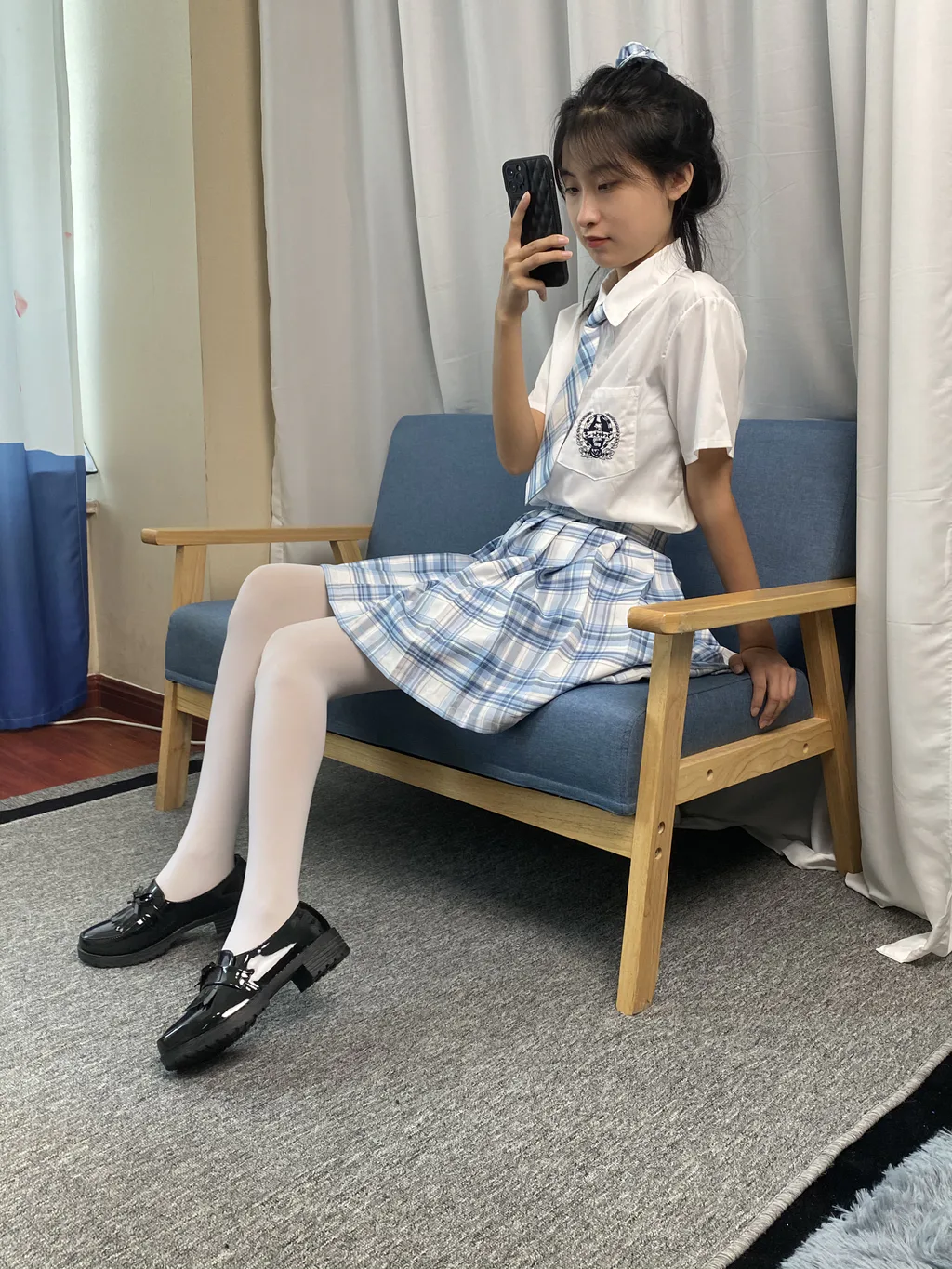 图片[4]-精选三禾摄影 NO.050 JK套装 白丝 下皮鞋[116P]-草丛看图