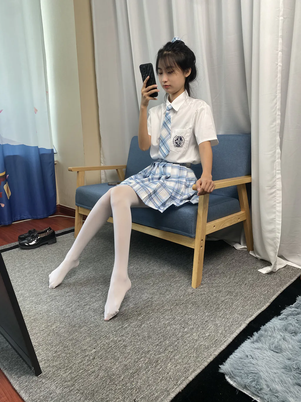 图片[7]-精选三禾摄影 NO.050 JK套装 白丝 下皮鞋[116P]-草丛看图