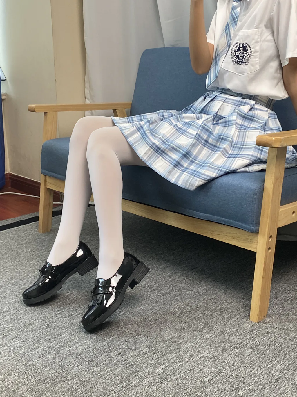 图片[8]-精选三禾摄影 NO.050 JK套装 白丝 下皮鞋[116P]-草丛看图