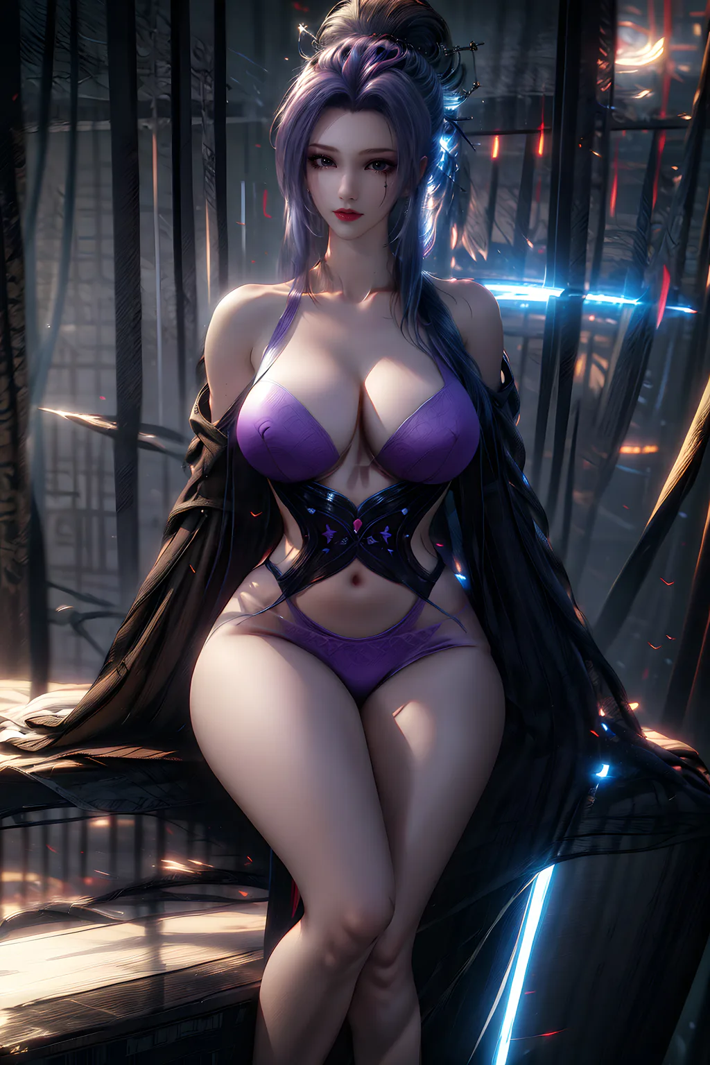 图片[2]-AI绘画 962 天行九歌-紫女[31P]-草丛看图