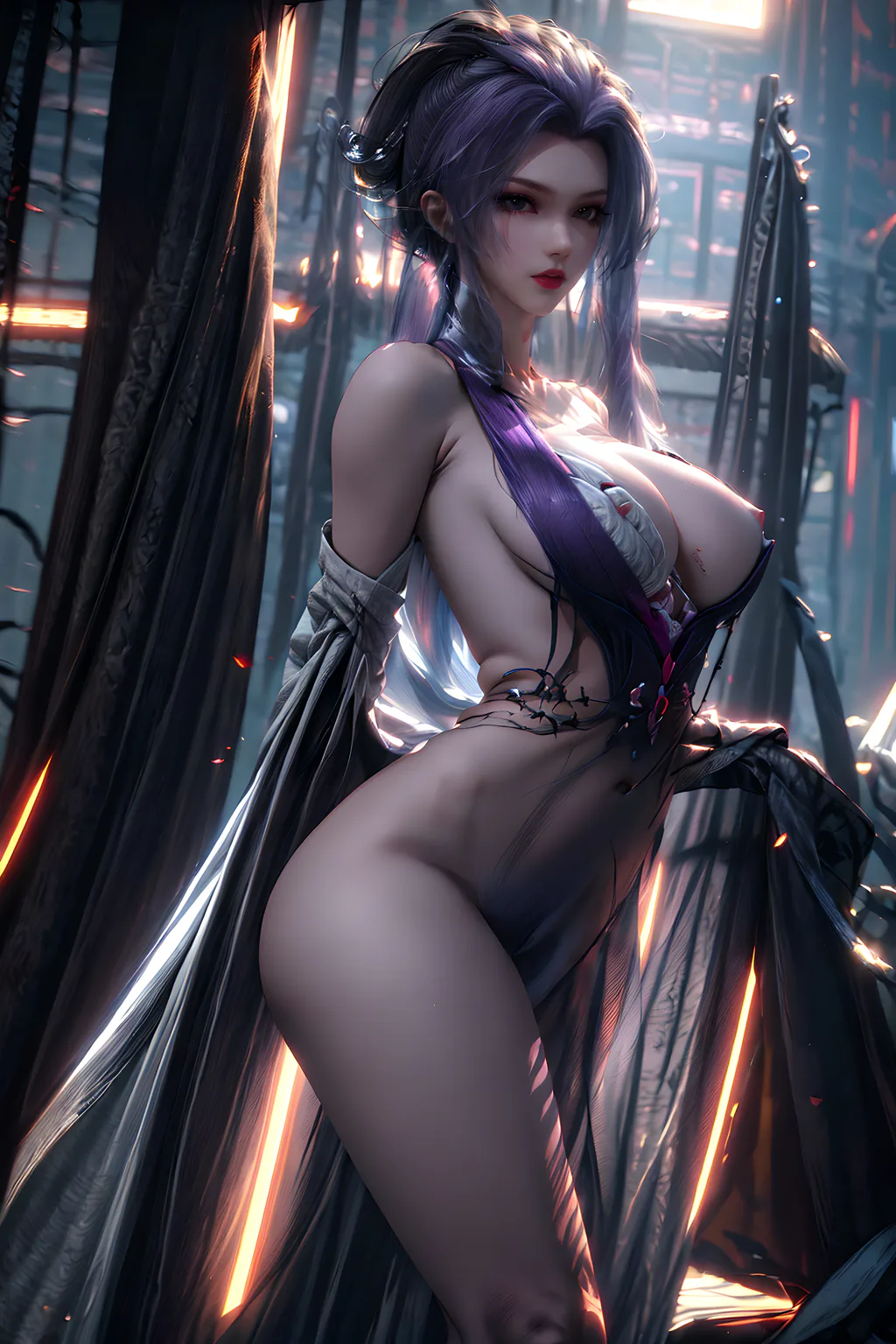 图片[4]-AI绘画 962 天行九歌-紫女[31P]-草丛看图