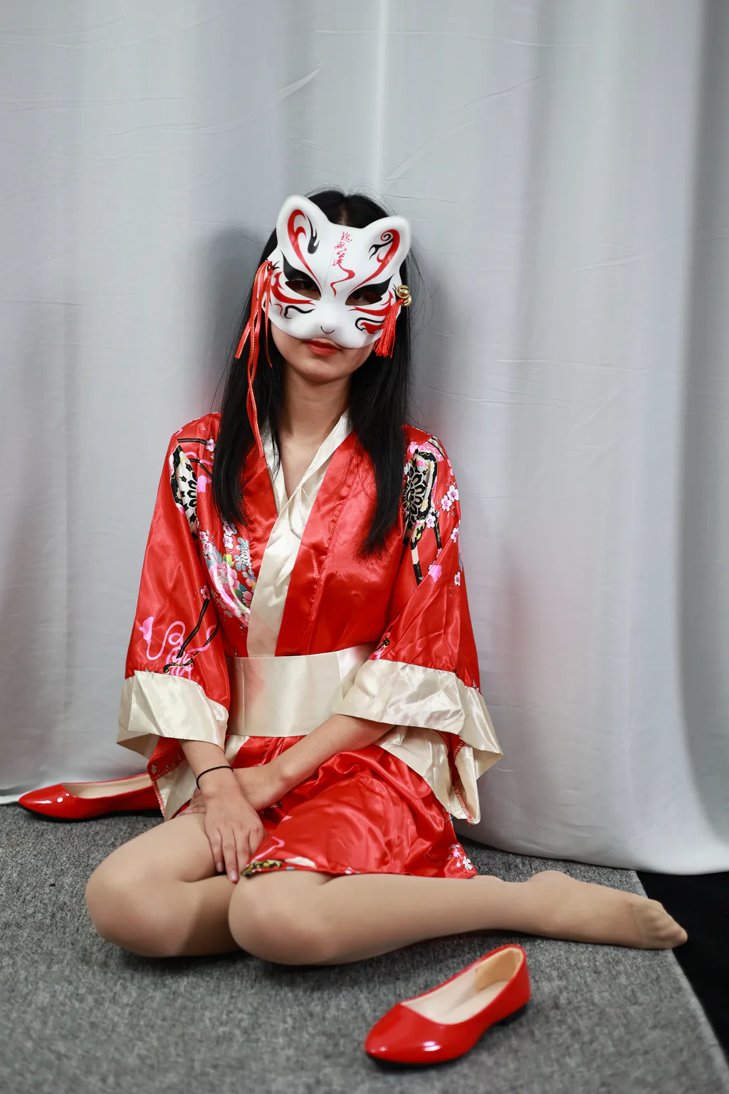 图片[4]-精选三禾摄影 NO.052 和服 黑丝 肉丝 平底鞋[146P]-草丛看图