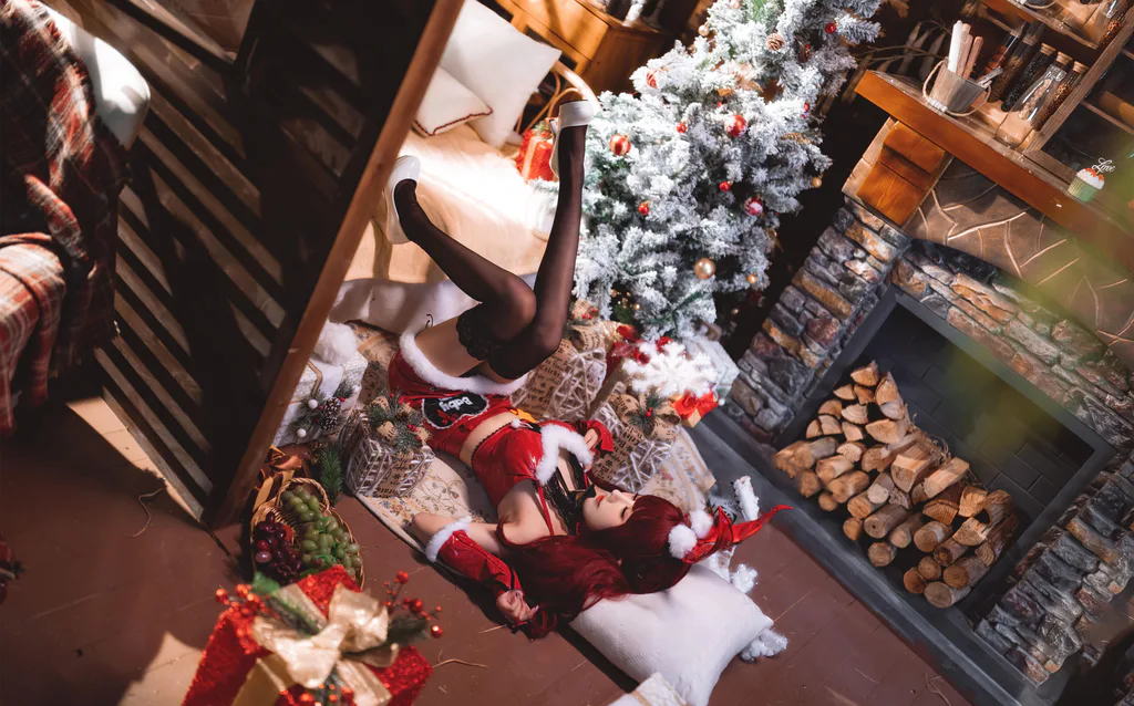 图片[2]-仙女月 – 红色圣诞兔[32P]-草丛看图