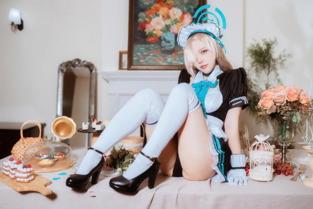 图片[2]-二佐Nisa – 蔚蓝档案 一之濑明日奈 女仆[30P]-草丛看图