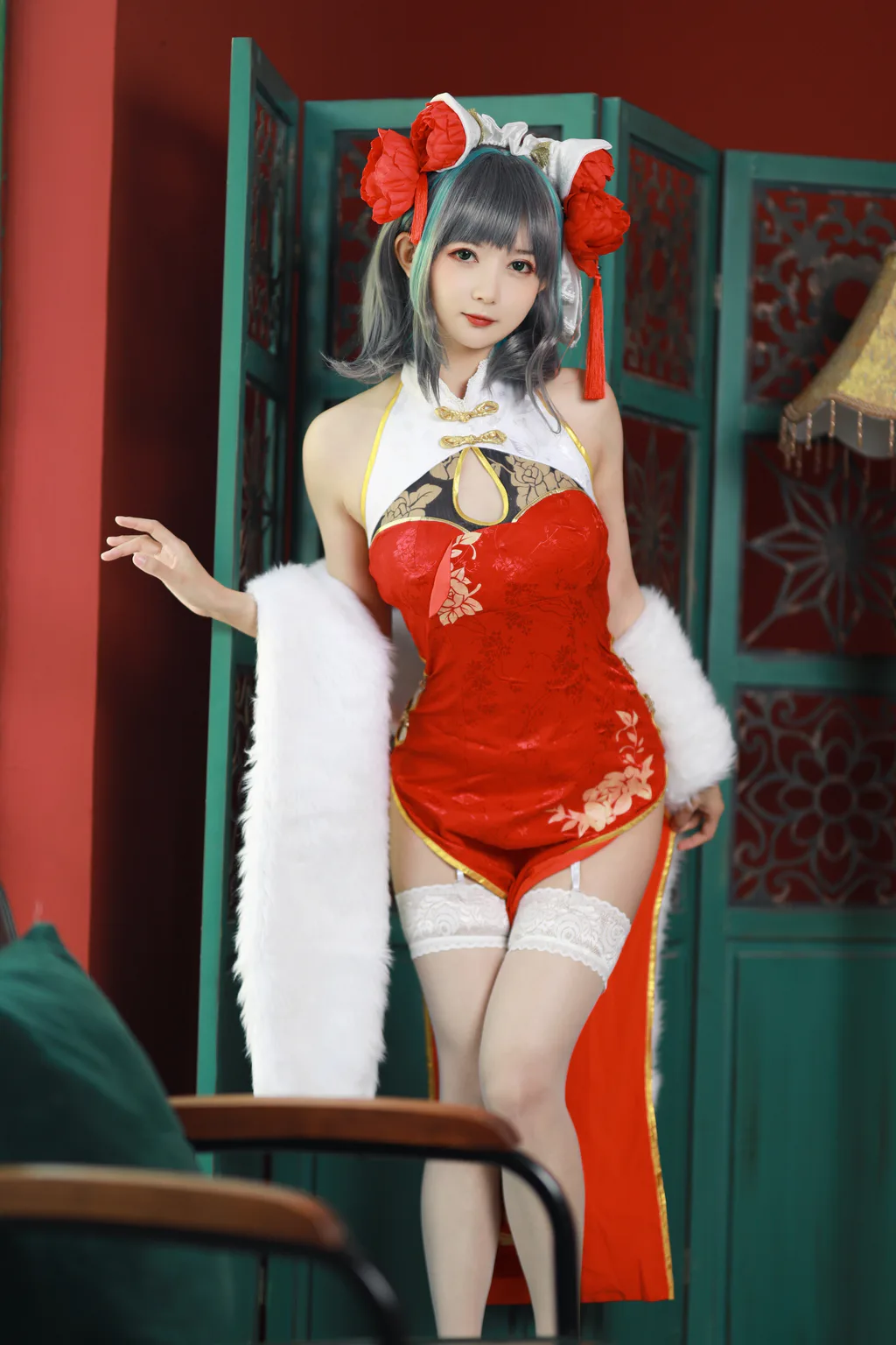 图片[5]-51酱 – 碧蓝航线 柴郡 新春旗袍[12P]-草丛看图