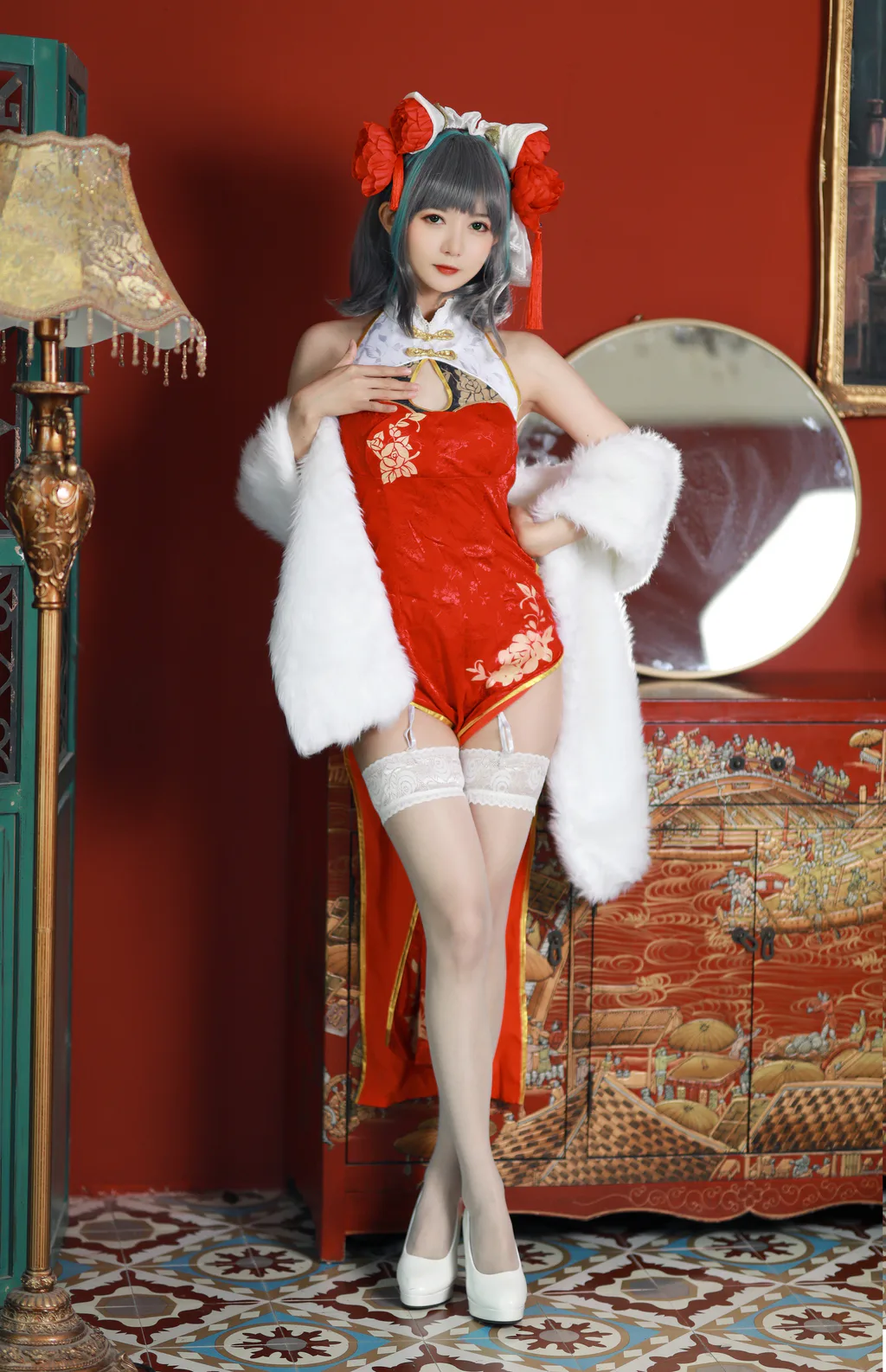 图片[8]-51酱 – 碧蓝航线 柴郡 新春旗袍[12P]-草丛看图