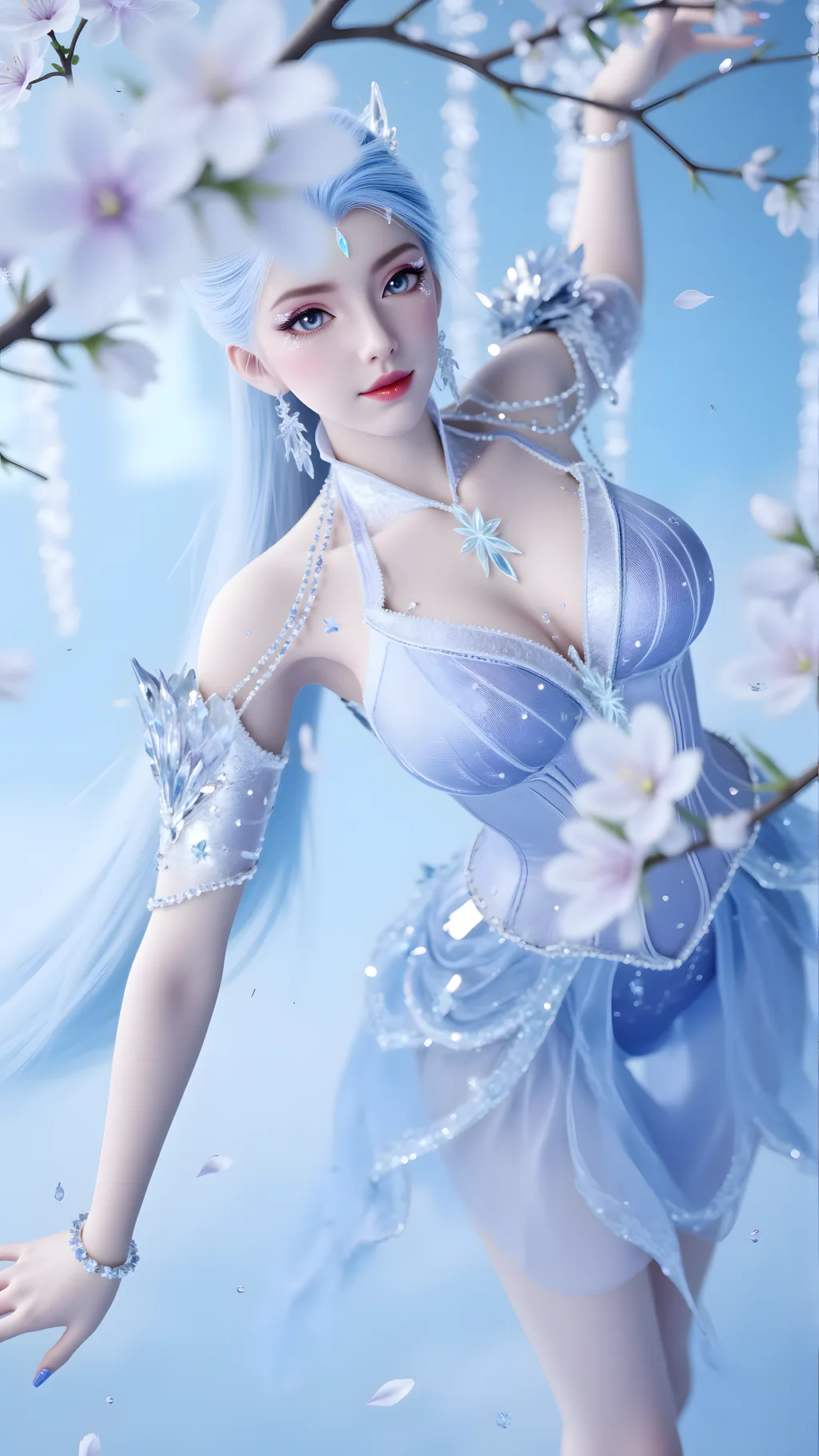 图片[2]-AI绘画 959 白泽-雪女[34P]-草丛看图