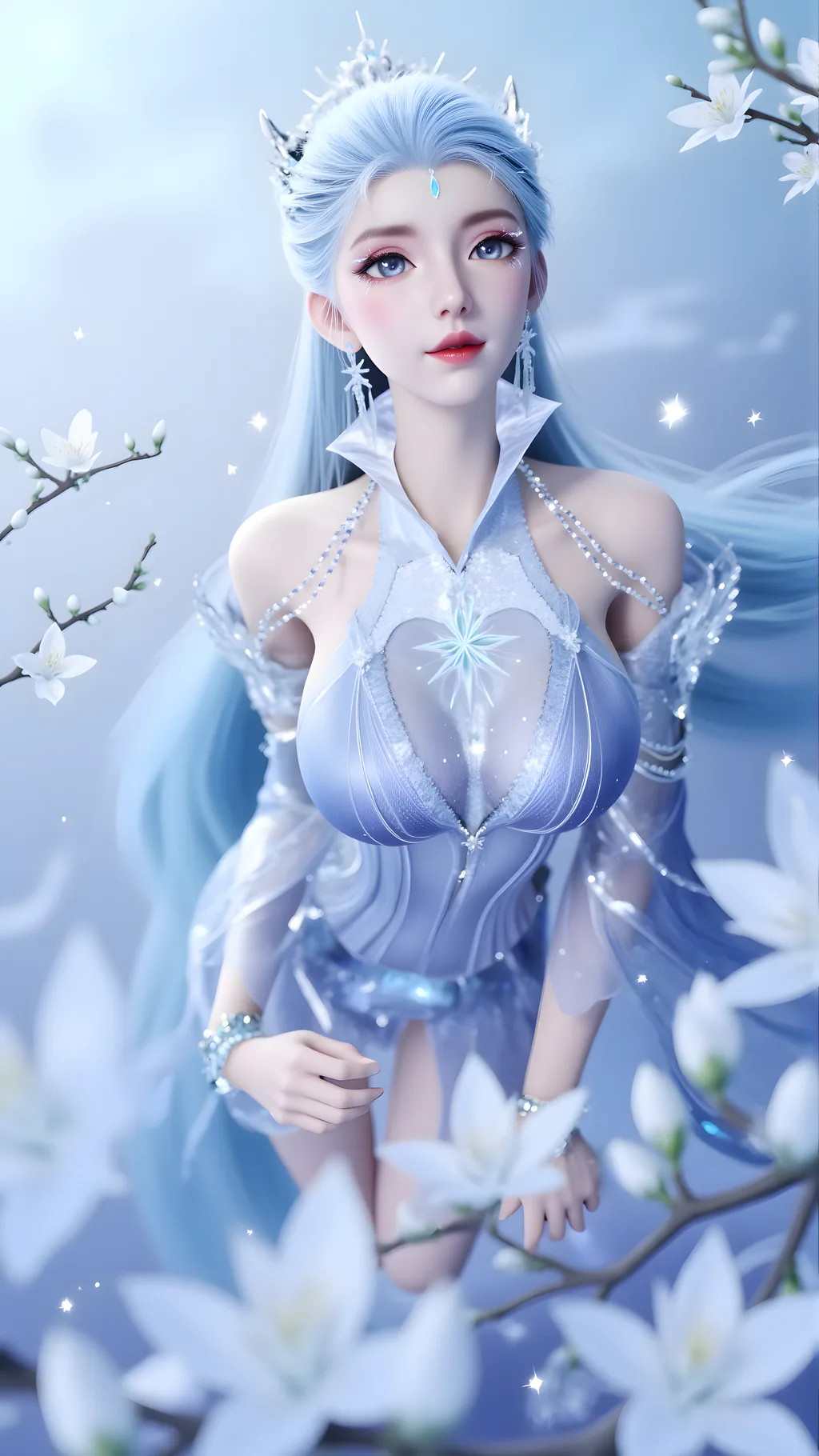 图片[4]-AI绘画 959 白泽-雪女[34P]-草丛看图