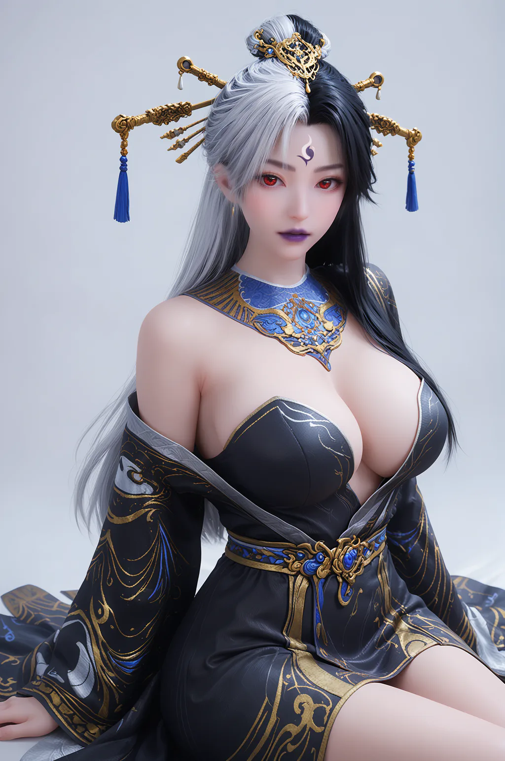 图片[8]-AI绘画 968 阴阳圣女[8P]-草丛看图