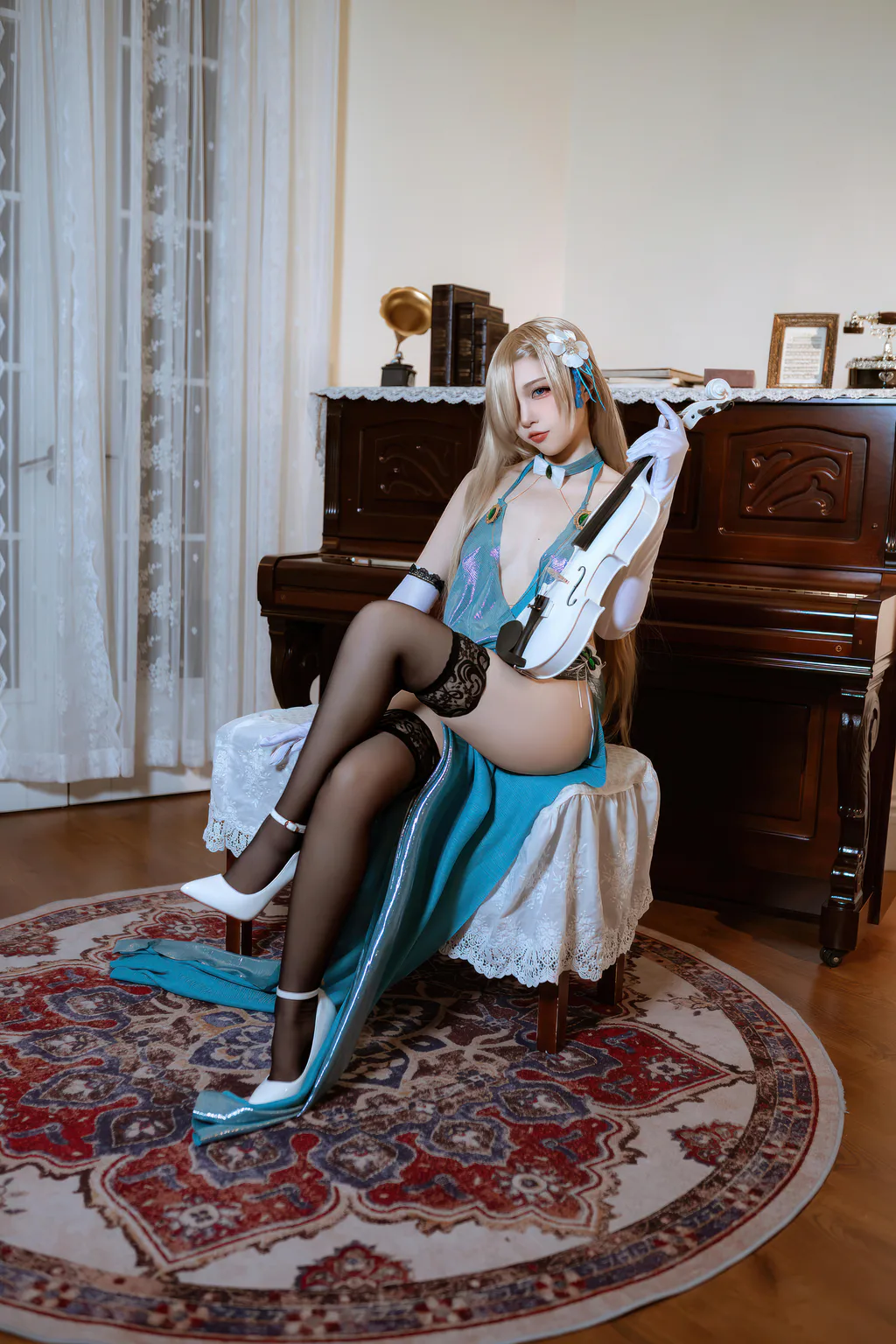 图片[8]-二佐Nisa – 蔚蓝档案 一之濑明日奈 礼服[28P]-草丛看图