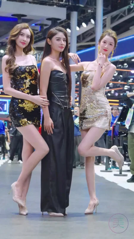 精选NO.1707 2024 广州车展 网荭美女车模 beautyleg LOOKBOOK 98[30P]-草丛看图