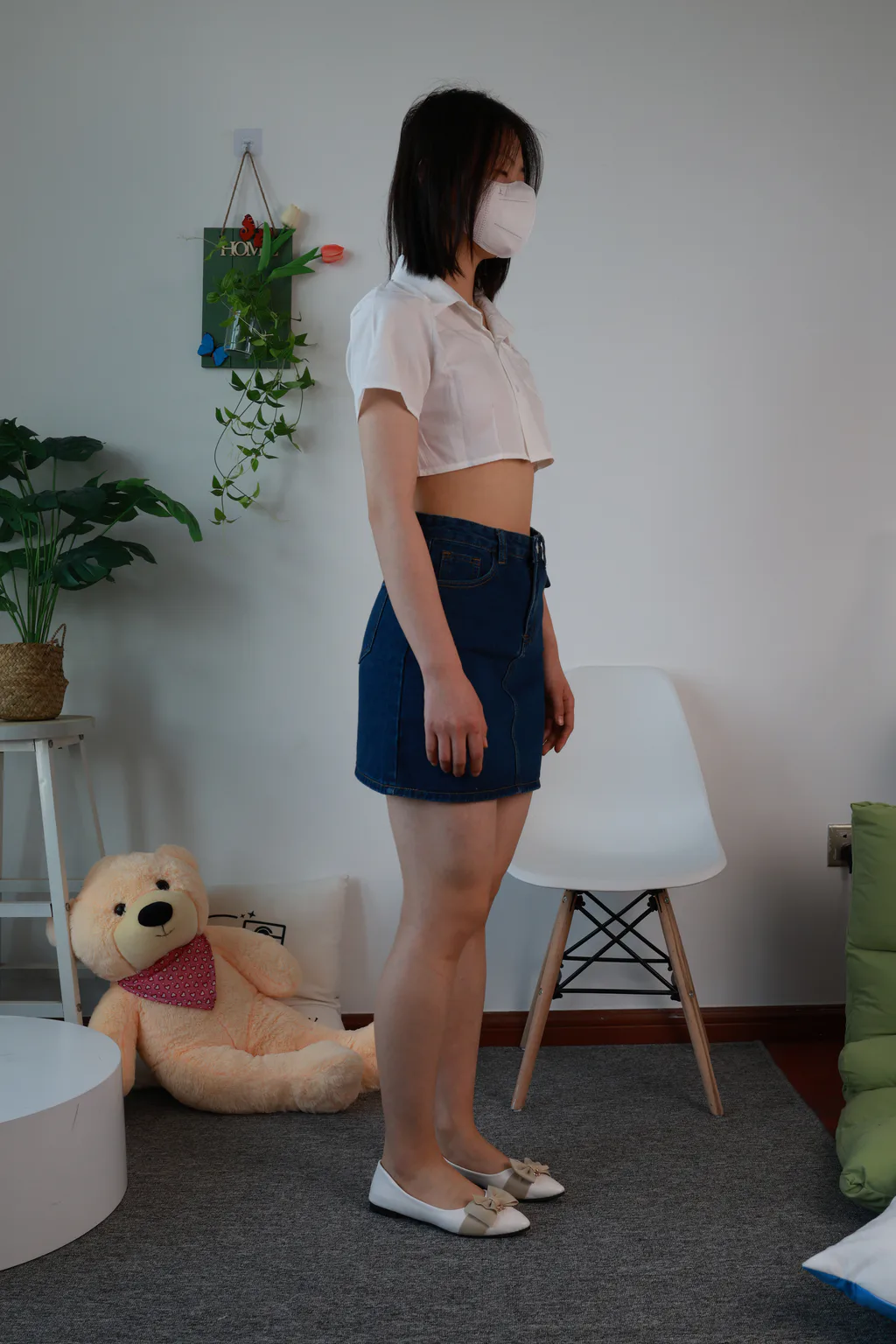 图片[1]-三禾摄影 NO.070 牛仔裙 平底鞋[229P]-草丛看图