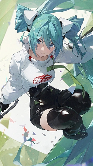 91日目,レーシングミク2022-草丛看图