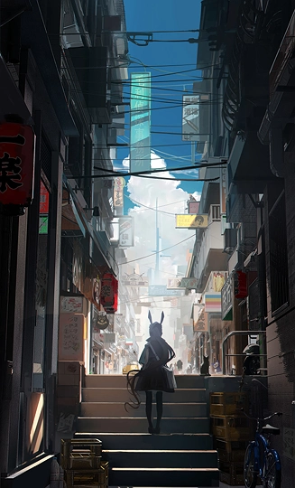 初めての屋外シーンの描画-草丛看图