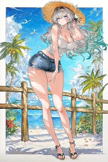 ビーチホタルちゃん👒-草丛看图