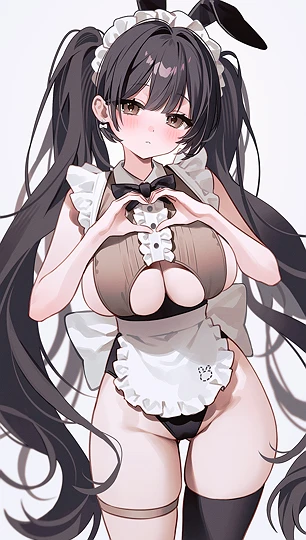 バニーメイド-草丛看图