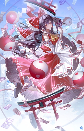 博麗霊夢-草丛看图