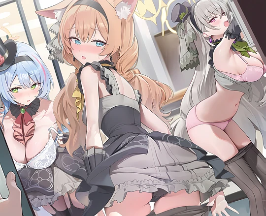 湿度💦３００００％（アイドルマリー・サクラコ・ミネ）（漫画付）-草丛看图