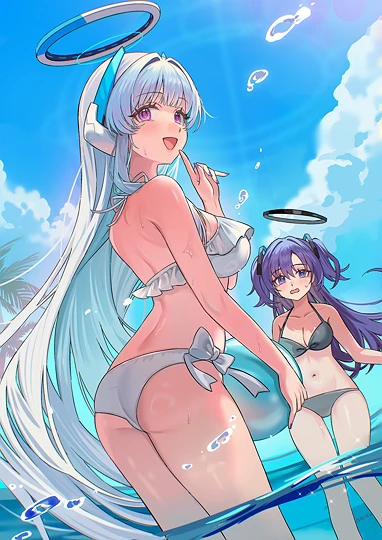 🌊 Sea Breeze 💙🤍-草丛看图