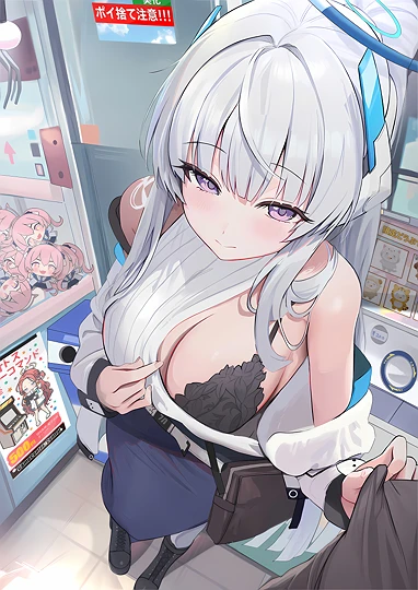 ノア　「今なら誰も見ていませんよ・・ほら♡」（全5枚・漫画付）-草丛看图