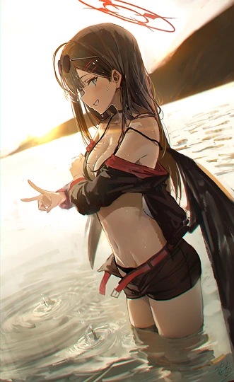 夕焼け-草丛看图