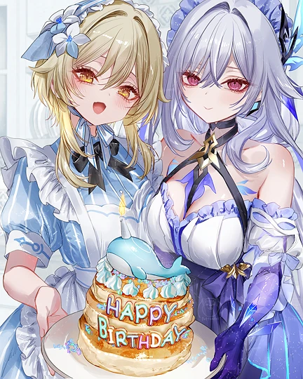 二人のパンケーキで祝われてぇな俺もなぁ-草丛看图