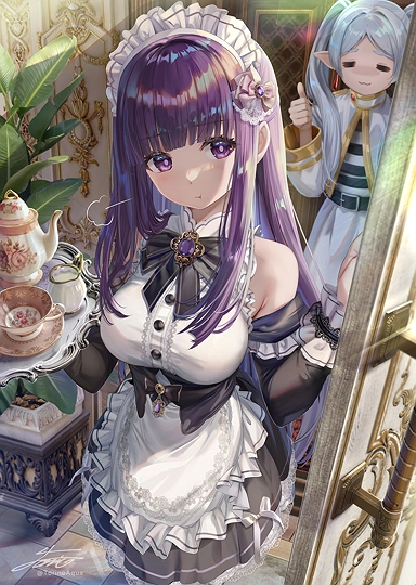 メイド業を不本意ながら引き受けるフェルン-草丛看图