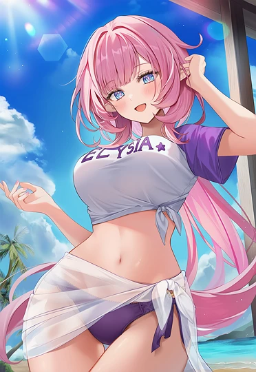 夏日愛莉希雅-草丛看图