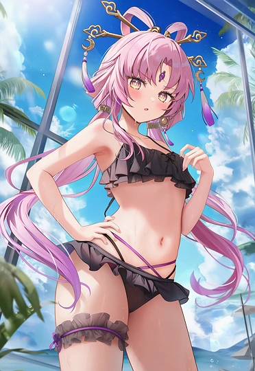 泳裝符玄-草丛看图