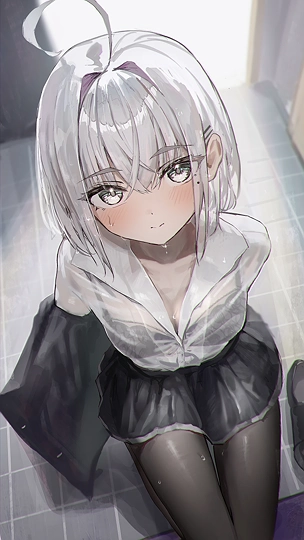 「傘わすれたの？」-草丛看图