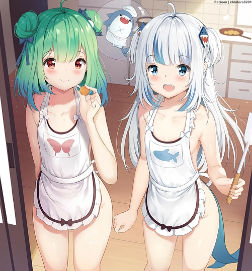 Gura x Rushia-草丛看图