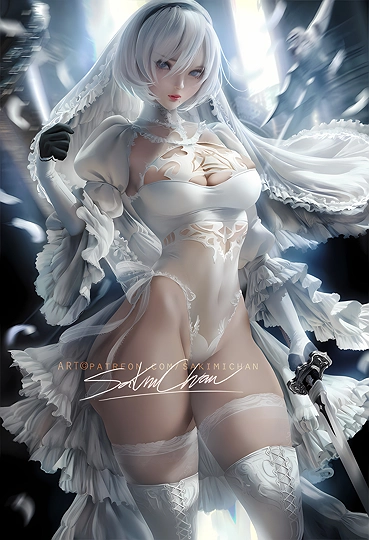 2B victorian ruffle-草丛看图