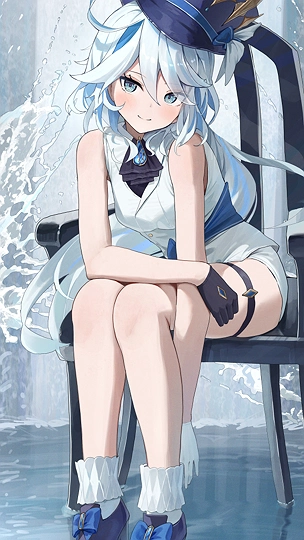 １２日目、フリーナ（白）-草丛看图