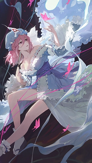 81日目,西行寺幽々子-草丛看图