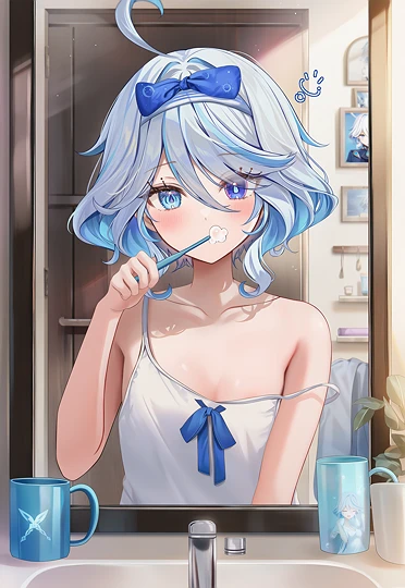 早晨的芙寧娜-草丛看图