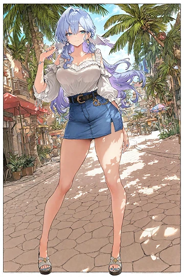 デニムスカート ロビン-草丛看图