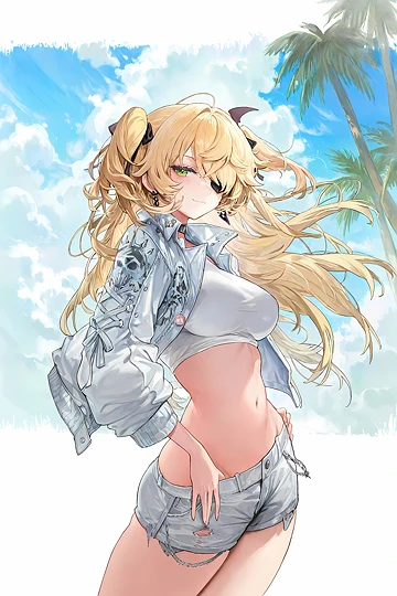 風に吹かれるフィッシュル-草丛看图