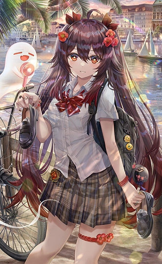 制服胡桃ちゃん夏服ver.-草丛看图