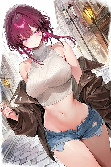 へそ出し カフカ-草丛看图