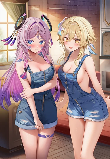 茜特菈莉和熒-草丛看图