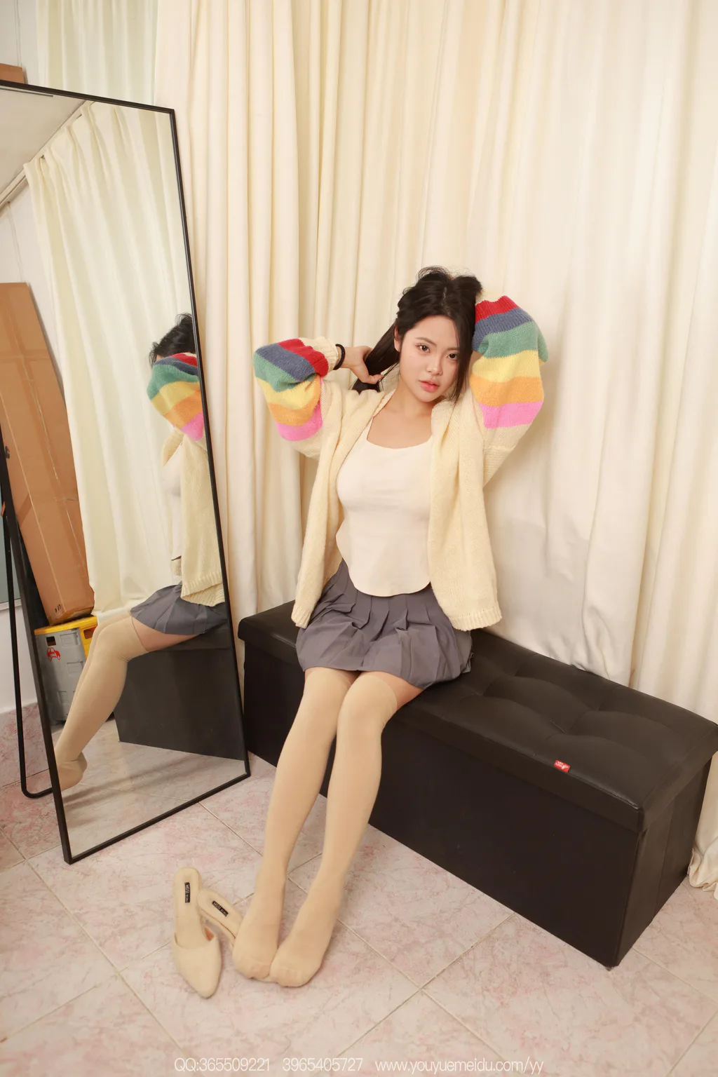 图片[6]-精选[IESS异思趣向] 2025.12.04 丝享家2228：兔兔《肉色过膝袜》[95P]-草丛看图