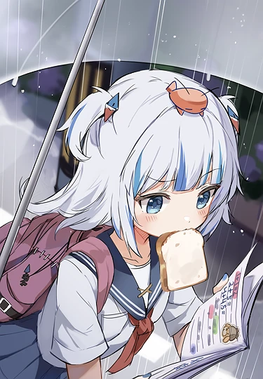 shark on the way to school 🦈☔-草丛看图