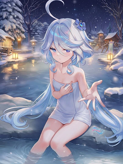 フリーナ と温泉タイム～♡-草丛看图