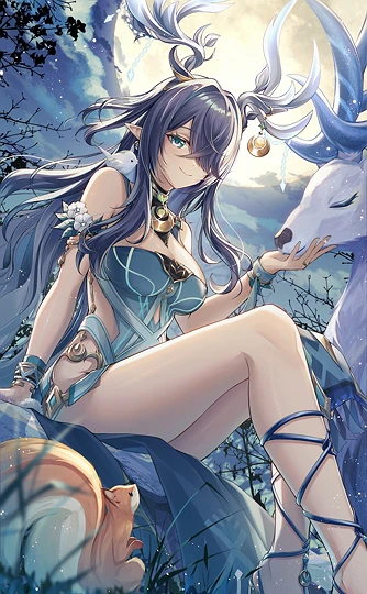 月下の語らい-草丛看图