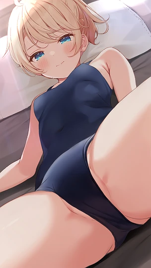 スク水看板娘-草丛看图