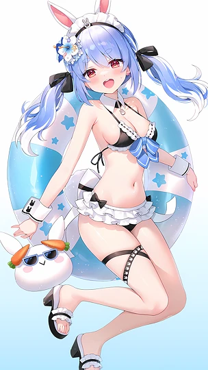 兎田ぺこら-草丛看图