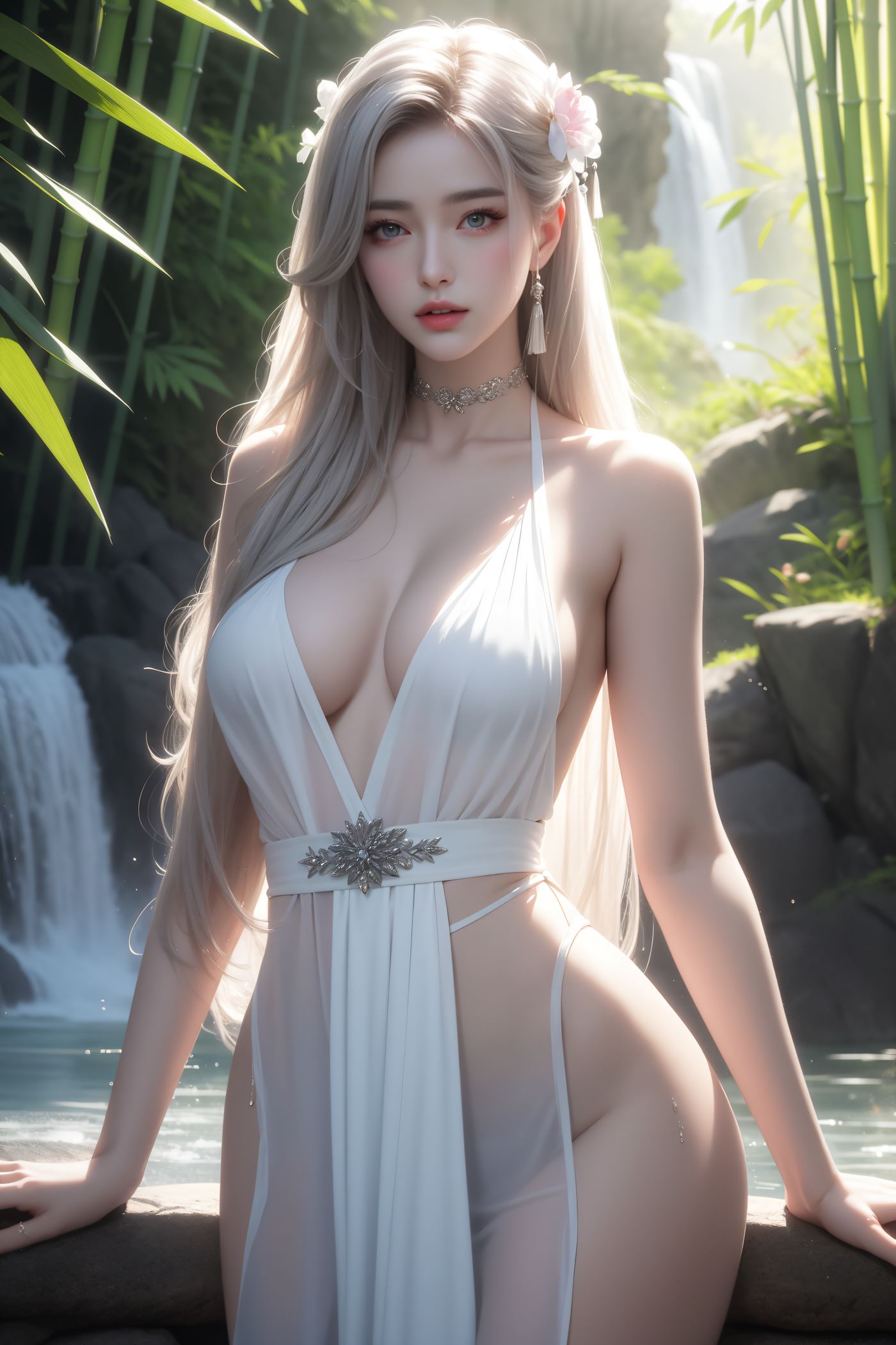 图片[1]-精选AI绘画 484 仙女出浴[54P]-草丛看图