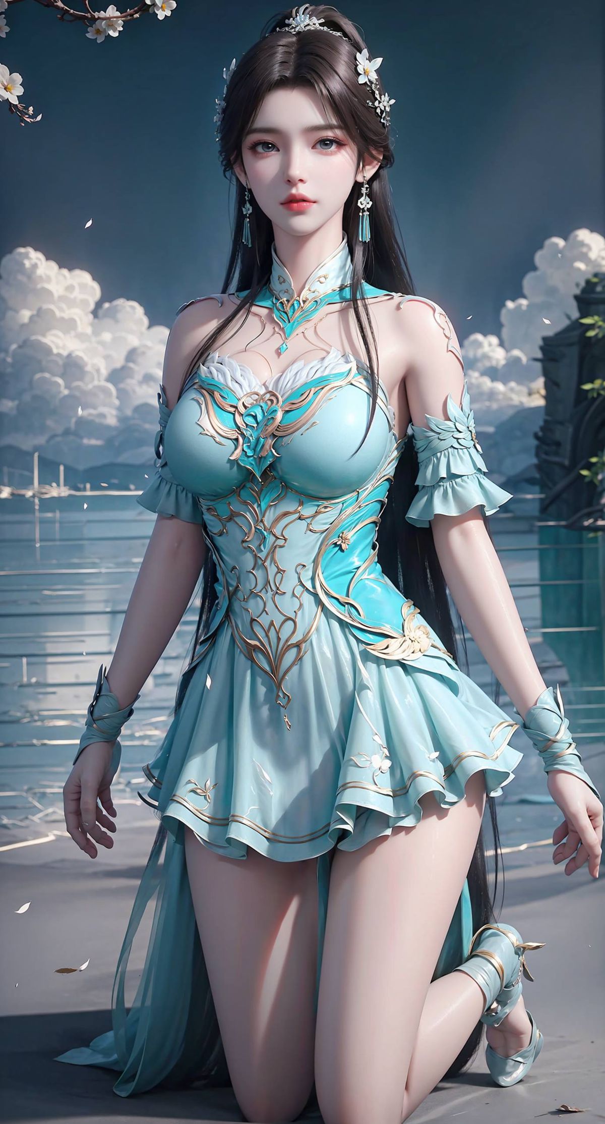 图片[1]-精选AI绘画 557 萧熏儿（多看报系列）[27P]-草丛看图