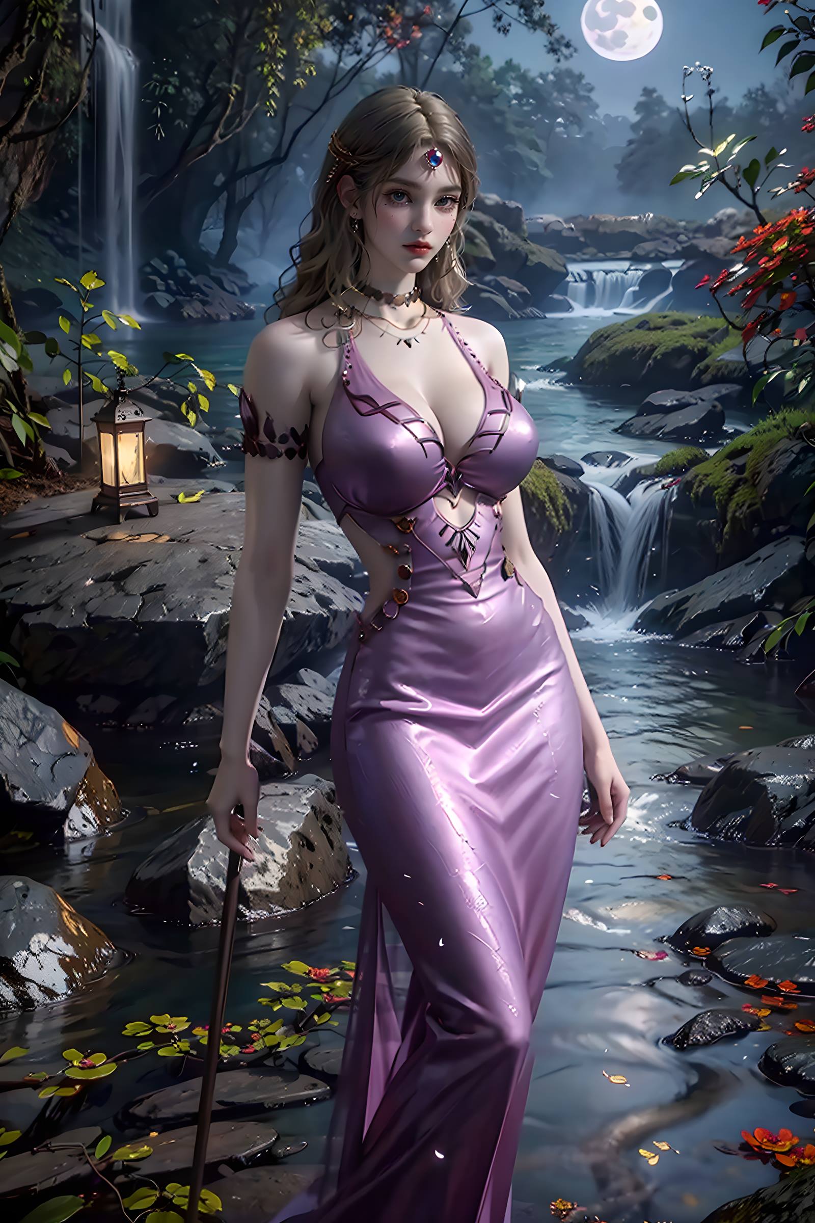 图片[6]-精选AI绘画 087 紫川-卡丹公主户外写真[22P]-草丛看图